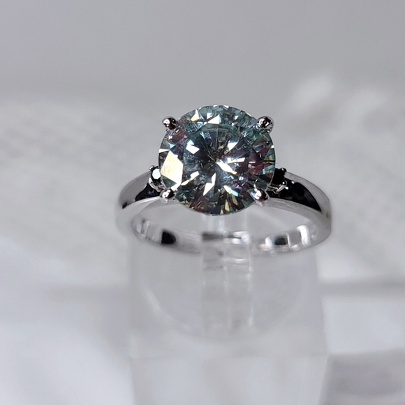 Moissanite Jewelry - Moissanite 3.15 Carat Brilliant Round Solitare Ring